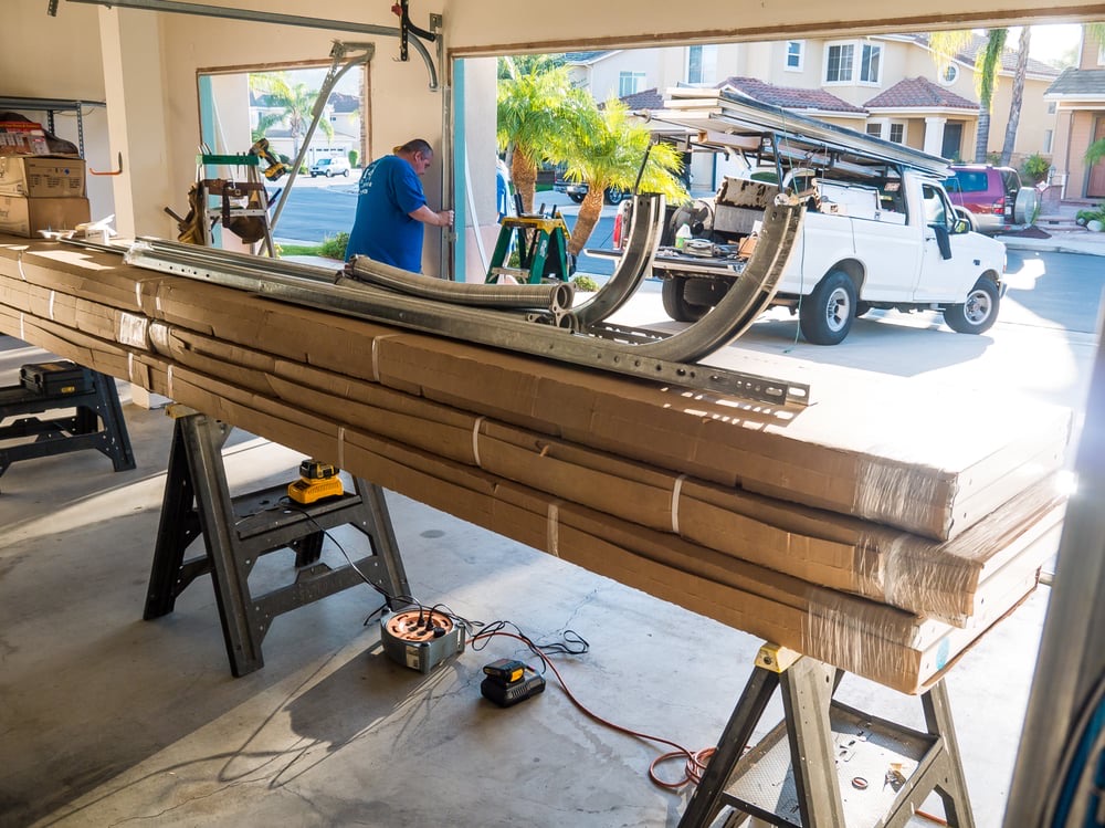 New garage door installation